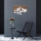 Cumpara ieftin Tablou din lemn si metal Mountain Nuc 38x58 cm