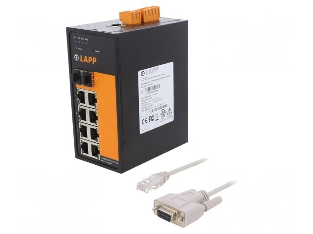 Switch Ethernet Administrabil 10 Porturi 18-60VDC IP20