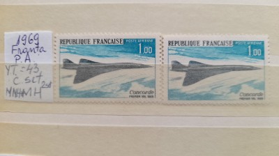 1969 France PA YT=43 c.set 2 val MNH+MH foto