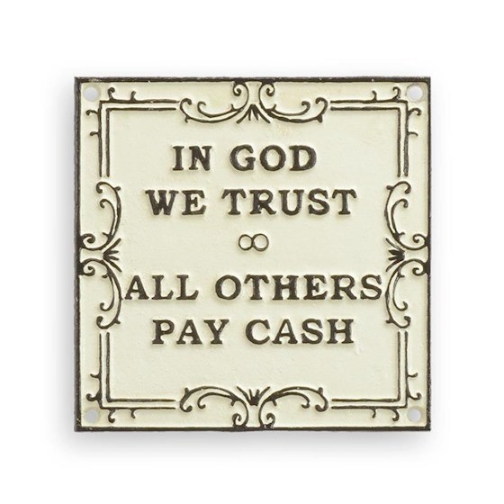 Placheta decorativa&quot; In God We Trust &quot; CS-76