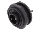Conector Circular BULGIN PXV0709/P/02 Soclu Tată 2 pini 12A 277V IP68 IP69K