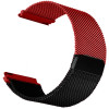 Curea otel, Milanese Loop, compatibila Samsung Galaxy Watch7 44mm, telescoape QR, Black Wine