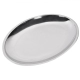 Platou Oval Metalic, 40cm, Argintiu, Oem