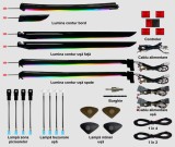 Lumini ambientale dedicate Lexus ES 2019-2023, RGB Acrilice 18 in 1 Dinamice cu efect symphony, Control din Aplicatie Bluetooth