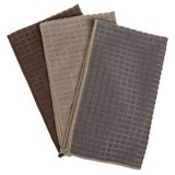 Prosoape din Microfibre, Set 3 buc, 60x35cm, Maro Bej Taupe, Model Carouri, CMCLASS