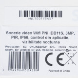 Cumpara ieftin Sonerie video Wifi PNI IDB11S 3MP PIR IP66 control din aplicatie, vizibilitate nocturna
