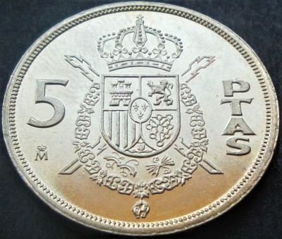 Moneda 5 PESETAS - SPANIA, anul 1983 *cod 1395 A.UNC foto