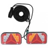 VidaXL Lumini pentru remorcă, 2 buc., roșu, bec LED 12 V, 24x5x14,5 cm 152899