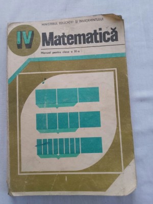 Manual matematica clasa a4a 1989 foto