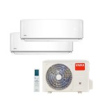 Sistem de aer conditionat multisplit Vivax ACP-18COFM50AERI, 2 unitati R-Design, 12000 + 12000 BTU, Inverter, Wi-Fi, Alb
