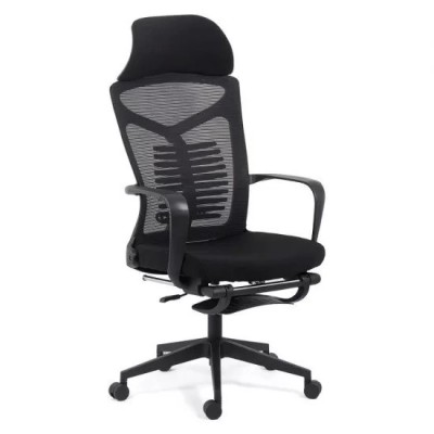 SCAUN ERGONOMIC CU SPATAR RABATABIL SI SUPORT PICIOARE SYYT 9502 NEGRU foto