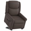VidaXL Scaun extensibil &icirc;n picioare piele artificială maro strălucitor