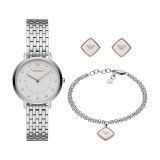 Ceas Dama, Emporio Armani, Kappa AR80023, Set cu Bratara si Cercei - Marime universala