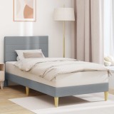 vidaXL Cadru de pat cu headboard Gri deschis 80 x 200 cm Țesătură 42027546