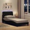 VidaXL Cadru de pat cu LED fără saltea țesătură neagră 80x200 cm 3310631