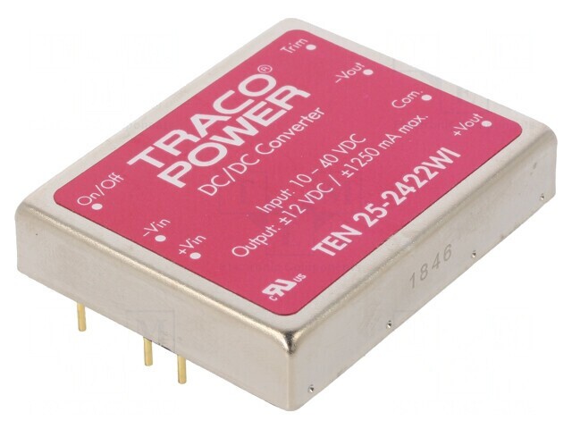 Convertor DC/DC 25W 10-40V la 12V/ -12V