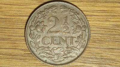 Curacao - moneda de colectie exotica bronz - 2 + 1/2 cent / cents 1948 - impecabila ! foto