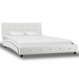 Cadru de pat, alb, 120 x 200 cm, piele ecologica GartenMobel Dekor, vidaXL