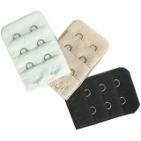 Cumpara ieftin Set prelungire sutien, extensii cu 3 pozitii de prindere, 3 bucati, elastic, 5x3.2 cm, negru crem alb , solutie practica pentru marirea circumferintei