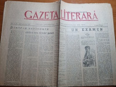 gazeta literara 21 octombrie 1954-art. gala galaction,dumitru almas foto