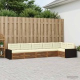 vidaXL Set de canapele de exterior 6 pcs Natural și Crem 3383423