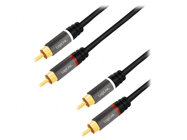 Cablu RCA Aurit Negru 0,5m