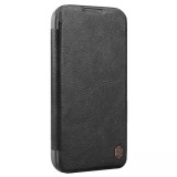 Husa pentru iphone 16 pro - nillkin qin prop leather case - black