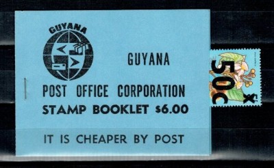 Guyana 1981 - Carnet filatelic, marci cu supratipar, neuzat foto