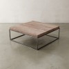Masa Cafea Stejar Masiv SOFIA 100x100 cm eScaun - Design Modern, Metal, Living, Transport Gratuit