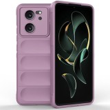 Husa pentru xiaomi 13t / 13t pro, antisoc, margini striatii, magic shield, purple