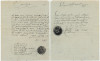 1842 document prefilatelic Valahia 2 stampile negative rare transport cu atelaje