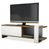 Comoda TV Cave Alb-Oak 120x25x37 cm