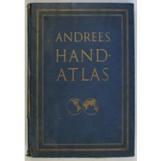 ANDREES HANDATLAS AUSGEWAHLTE, VOLLIG NEU BEARBEITETE AUSGABE IN EINE BANDE von KONRAD FRENZEL - LEIPZIG, 1937