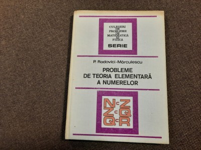 PROBLEME DE TEORIA ELEMENTARA A NUMERELOR, P. RADOVICI-5/1 foto