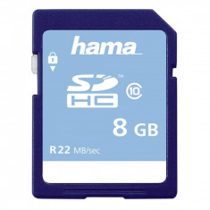 Card de memorie Hama 104366 SDHC Capacitate 8GB Albastru foto