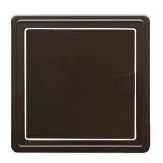 Usita vizitare, TE-MA, pentru instalatiile sanitare, maro, 15 x 15 cm