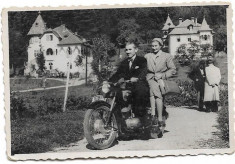 C391 Motocicleta numere romanesti atelier Vasile Sangeorz Bai poza veche foto