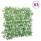 Cumpara ieftin Spalier iedera artificiala extensibil, 5 buc., verde, 180x60 cm