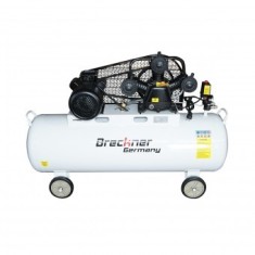 Compresor aer pe curea 200L, motor 3 cilindri 3KW/4CP, presiune maxima 8 bar, volum aer aspirat 525 L/min Breckner Germany