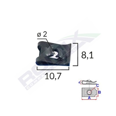 Clips Fixare Universal - Negru Set 25 Buc 134241 16030-RMX foto