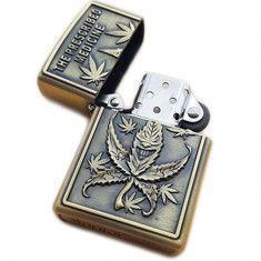 Bricheta tip zippo, 3D relief, metalica, prescribed medicine weed