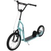 HOMCOM Kinderroller ab 5 jahre Scooter Tretroller Cityroller Kinder Roller Kickboard cu roti gonflabile 16/12 inci Albastru 135 x 58 x 88-94 cm | Aoso