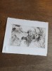 MARCEL CHIRNOAGA, GRAVURA &#039;&#039;CABALINE&#039;&#039; *FORMAT TOTAL - 24*19 CM, Animale, Cerneala, Realism