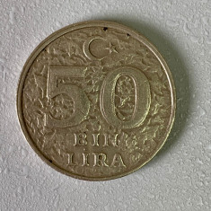 Moneda 50000 lire - 50 bin lira - 2000 - Turcia - KM 1056 (64)