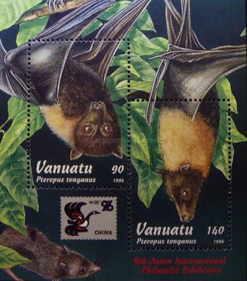 Vanuatu 1996 - Fauna, lilieci, colita neuzata foto