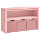 Cumpara ieftin Bancuta cu spatiu depozitare si pantofar Vasagle Roz 102x30x60 cm