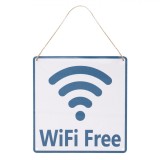 Tablă Metalică Decorativă, WiFi Free, 20x20cm, Oem