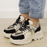 Sneakers bej negru cu talpa groasa DKB9201 M4