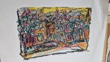 Litografie color Marcel Janco ( Iancu )