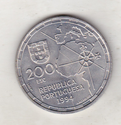 bnk mnd Portugalia 200 escudos 1994 unc , Division of the World foto